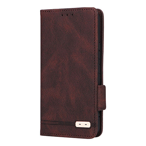 Coque Portefeuille Livre Cuir Etui Clapet L08Z pour Samsung Galaxy S22 Plus 5G Marron