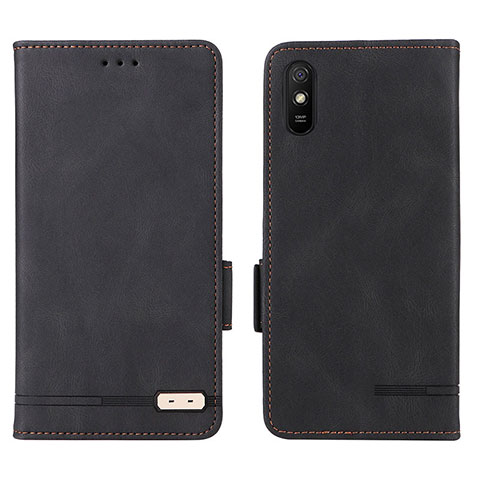 Coque Portefeuille Livre Cuir Etui Clapet L08Z pour Xiaomi Redmi 9A Noir