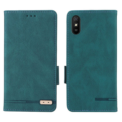 Coque Portefeuille Livre Cuir Etui Clapet L08Z pour Xiaomi Redmi 9A Vert