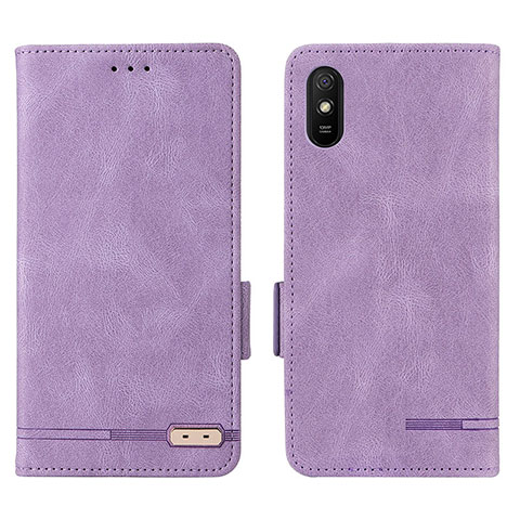 Coque Portefeuille Livre Cuir Etui Clapet L08Z pour Xiaomi Redmi 9AT Violet
