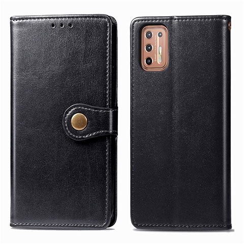 Coque Portefeuille Livre Cuir Etui Clapet L09 pour Motorola Moto G9 Plus Noir