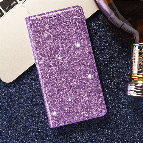 Coque Portefeuille Livre Cuir Etui Clapet L09 pour Samsung Galaxy S20 Plus 5G Violet