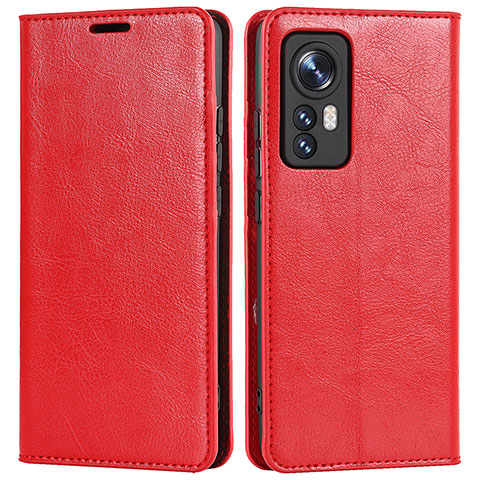 Coque Portefeuille Livre Cuir Etui Clapet L09 pour Xiaomi Mi 12S 5G Rouge