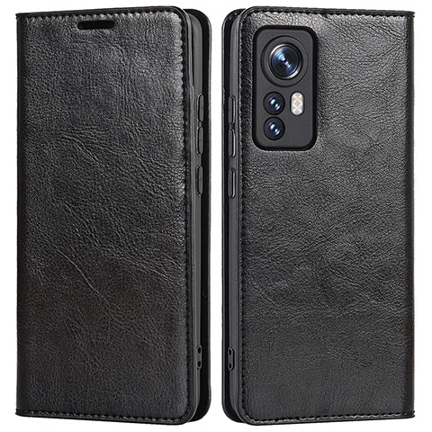 Coque Portefeuille Livre Cuir Etui Clapet L09 pour Xiaomi Mi 12S Pro 5G Noir