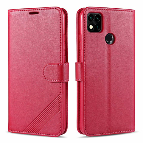 Coque Portefeuille Livre Cuir Etui Clapet L09 pour Xiaomi POCO C3 Rouge