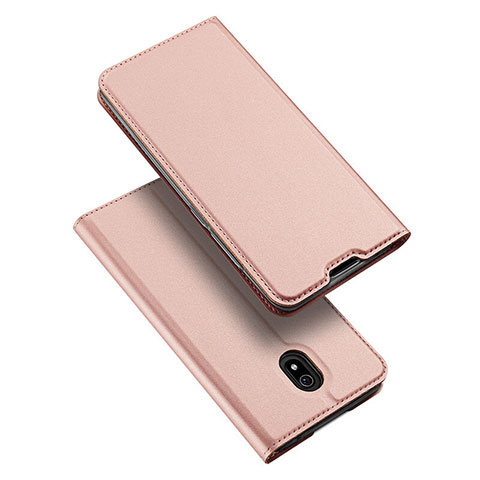 Coque Portefeuille Livre Cuir Etui Clapet L09 pour Xiaomi Redmi 8A Or Rose