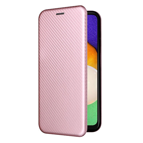 Coque Portefeuille Livre Cuir Etui Clapet L09Z pour Samsung Galaxy A04s Or Rose