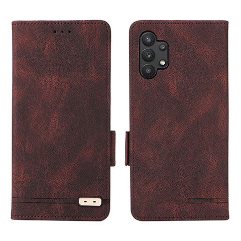 Coque Portefeuille Livre Cuir Etui Clapet L09Z pour Samsung Galaxy A32 4G Marron