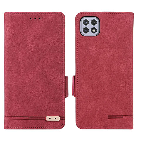 Coque Portefeuille Livre Cuir Etui Clapet L09Z pour Samsung Galaxy F42 5G Rouge