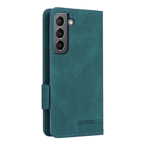 Coque Portefeuille Livre Cuir Etui Clapet L09Z pour Samsung Galaxy S21 5G Vert