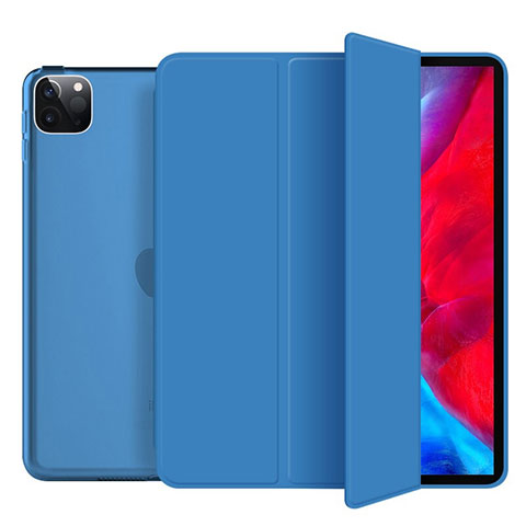 Coque Portefeuille Livre Cuir Etui Clapet L10 pour Apple iPad Pro 11 (2021) Bleu