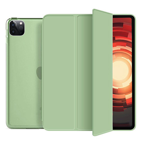 Coque Portefeuille Livre Cuir Etui Clapet L10 pour Apple iPad Pro 11 (2022) Pastel Vert