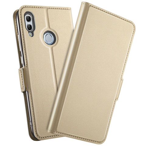 Coque Portefeuille Livre Cuir Etui Clapet L10 pour Huawei Honor 10 Lite Or