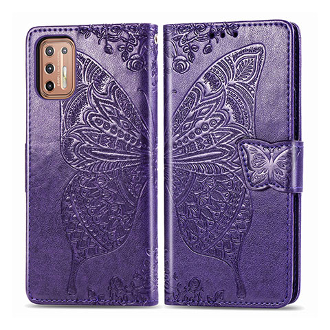 Coque Portefeuille Livre Cuir Etui Clapet L10 pour Motorola Moto G9 Plus Violet