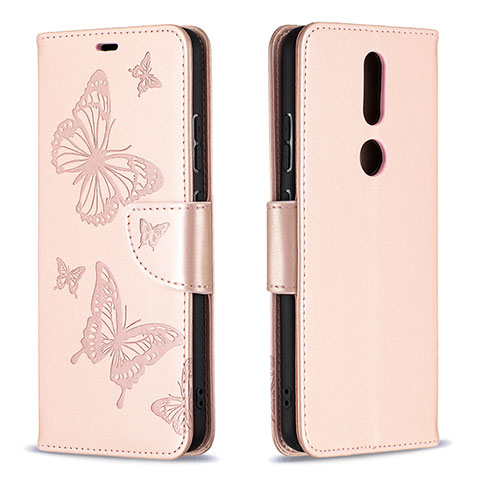 Coque Portefeuille Livre Cuir Etui Clapet L10 pour Nokia 2.4 Rose