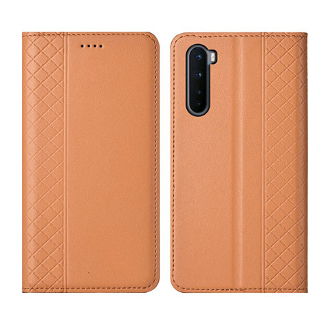 Coque Portefeuille Livre Cuir Etui Clapet L10 pour OnePlus Nord Orange