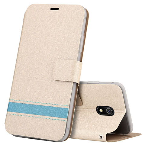 Coque Portefeuille Livre Cuir Etui Clapet L10 pour Xiaomi Redmi 8A Or