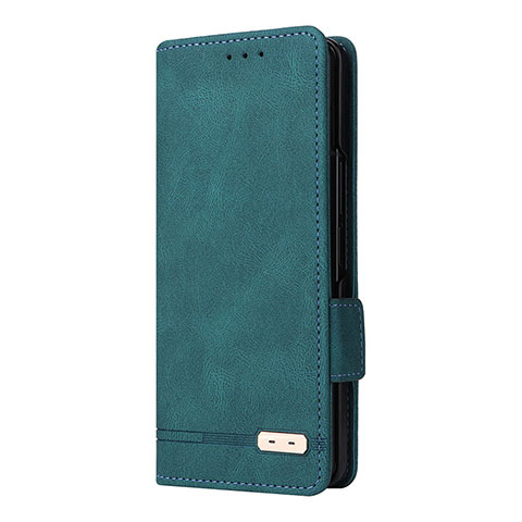 Coque Portefeuille Livre Cuir Etui Clapet L10Z pour Samsung Galaxy Z Fold3 5G Vert