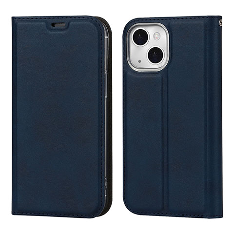 Coque Portefeuille Livre Cuir Etui Clapet L11 pour Apple iPhone 14 Bleu