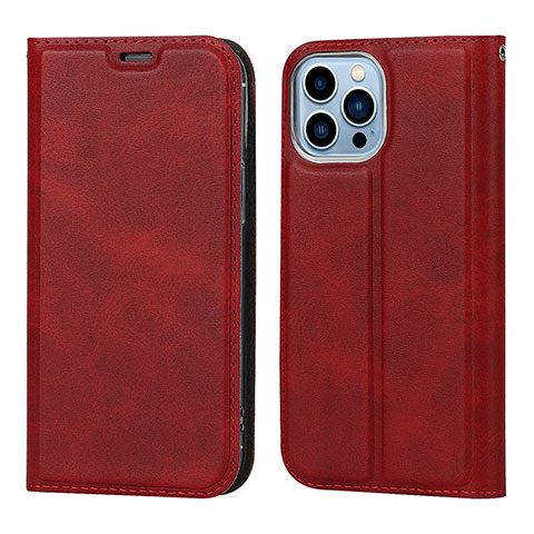 Coque Portefeuille Livre Cuir Etui Clapet L11 pour Apple iPhone 14 Pro Max Rouge