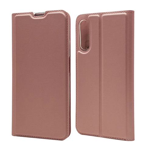 Coque Portefeuille Livre Cuir Etui Clapet L11 pour Huawei P Smart Pro (2019) Or Rose