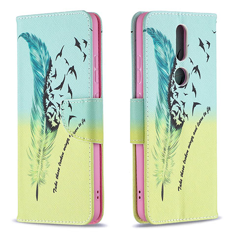 Coque Portefeuille Livre Cuir Etui Clapet L11 pour Nokia 2.4 Pastel Vert