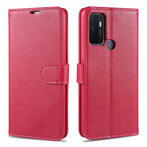 Coque Portefeuille Livre Cuir Etui Clapet L11 pour Oppo A11s Rouge