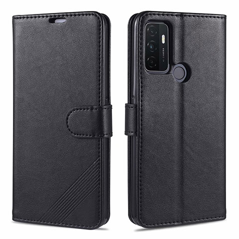 Coque Portefeuille Livre Cuir Etui Clapet L11 pour Oppo A53 Noir