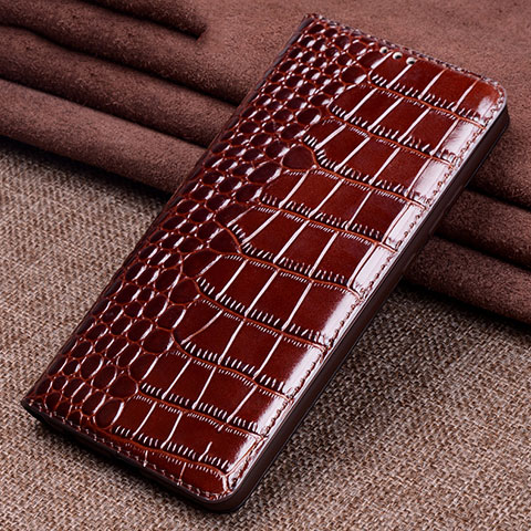 Coque Portefeuille Livre Cuir Etui Clapet L11 pour Xiaomi Mi 10 Marron