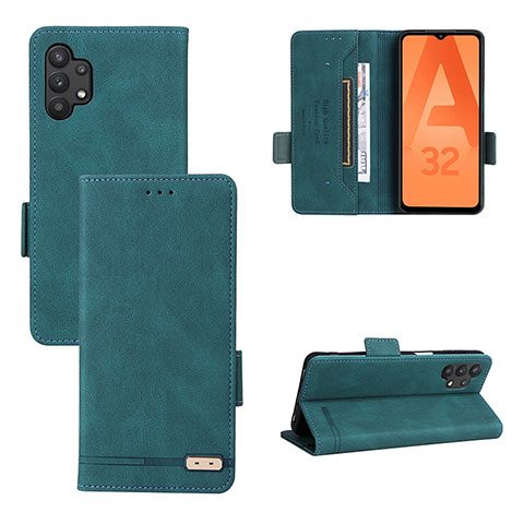 Coque Portefeuille Livre Cuir Etui Clapet L11Z pour Samsung Galaxy A32 5G Vert