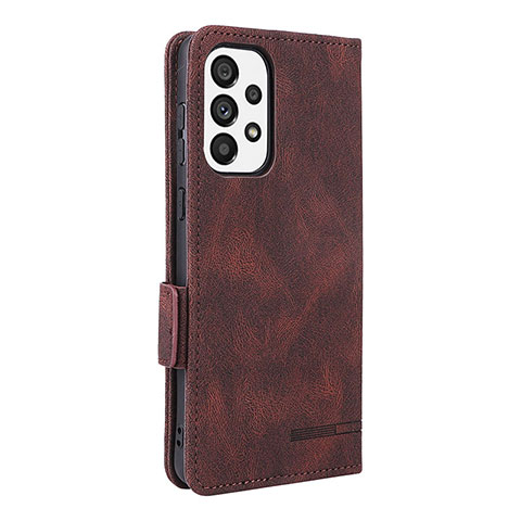 Coque Portefeuille Livre Cuir Etui Clapet L11Z pour Samsung Galaxy A73 5G Marron