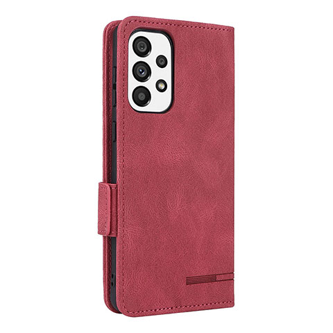 Coque Portefeuille Livre Cuir Etui Clapet L11Z pour Samsung Galaxy A73 5G Rouge