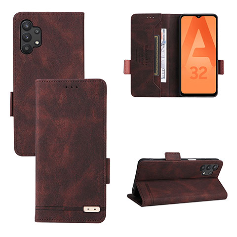 Coque Portefeuille Livre Cuir Etui Clapet L11Z pour Samsung Galaxy M32 5G Marron