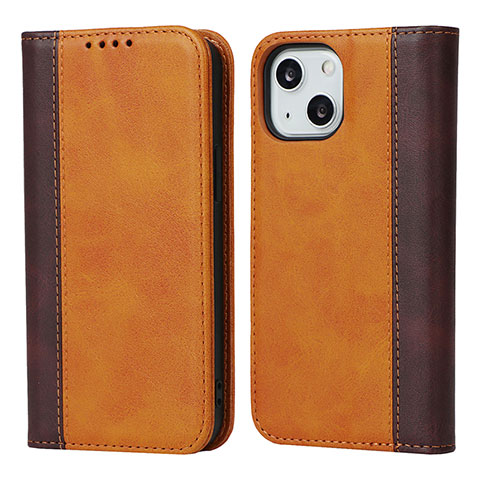 Coque Portefeuille Livre Cuir Etui Clapet L12 pour Apple iPhone 15 Marron