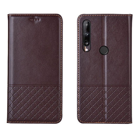 Coque Portefeuille Livre Cuir Etui Clapet L12 pour Huawei P40 Lite E Marron