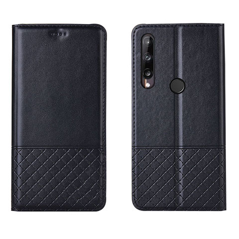 Coque Portefeuille Livre Cuir Etui Clapet L12 pour Huawei Y7p Noir