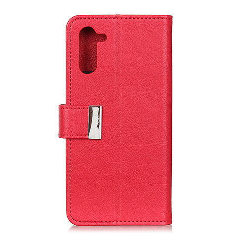 Coque Portefeuille Livre Cuir Etui Clapet L12 pour Realme 6 Pro Rouge