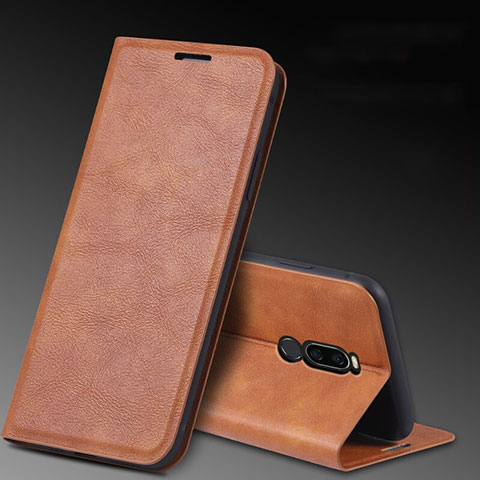 Coque Portefeuille Livre Cuir Etui Clapet L12 pour Xiaomi Redmi 8 Marron