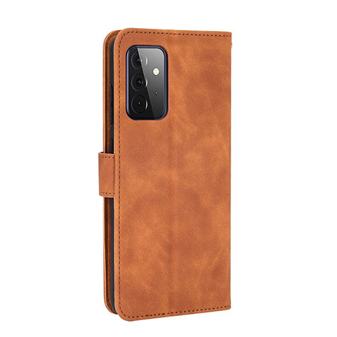 Coque Portefeuille Livre Cuir Etui Clapet L12Z pour Samsung Galaxy A72 4G Marron