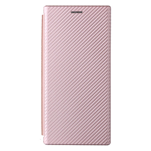 Coque Portefeuille Livre Cuir Etui Clapet L12Z pour Samsung Galaxy S21 Ultra 5G Or Rose