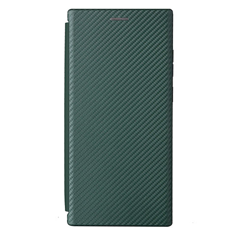 Coque Portefeuille Livre Cuir Etui Clapet L12Z pour Samsung Galaxy S23 Ultra 5G Vert