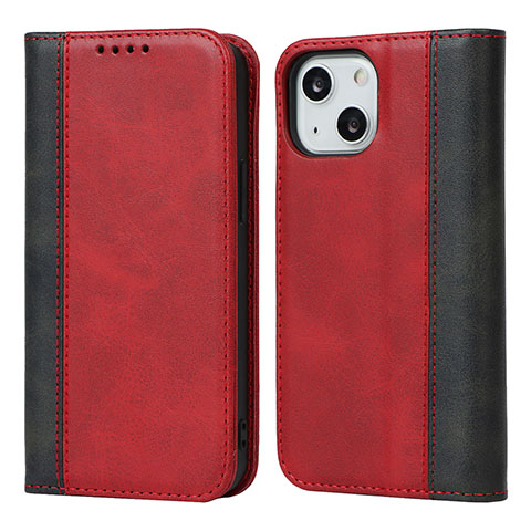 Coque Portefeuille Livre Cuir Etui Clapet L13 pour Apple iPhone 13 Rouge