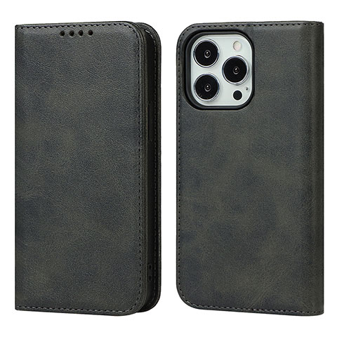 Coque Portefeuille Livre Cuir Etui Clapet L14 pour Apple iPhone 14 Pro Noir