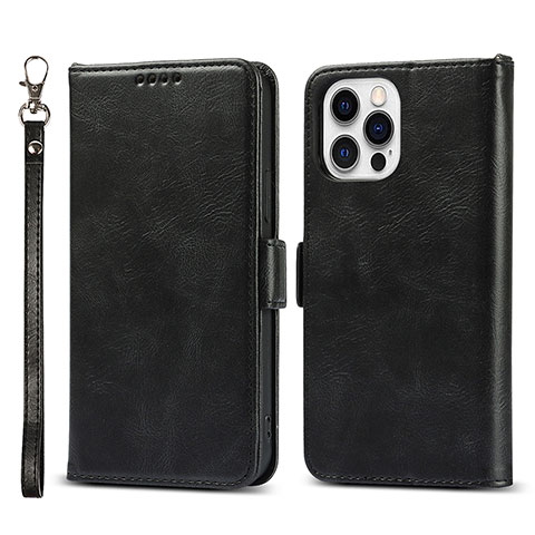 Coque Portefeuille Livre Cuir Etui Clapet L15 pour Apple iPhone 14 Pro Noir