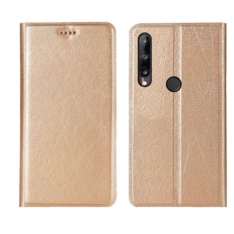 Coque Portefeuille Livre Cuir Etui Clapet L15 pour Huawei Y7p Or