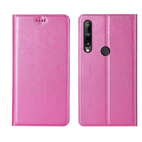 Coque Portefeuille Livre Cuir Etui Clapet L15 pour Huawei Y7p Rose