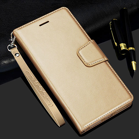 Coque Portefeuille Livre Cuir Etui Clapet L16 pour Realme C11 Or