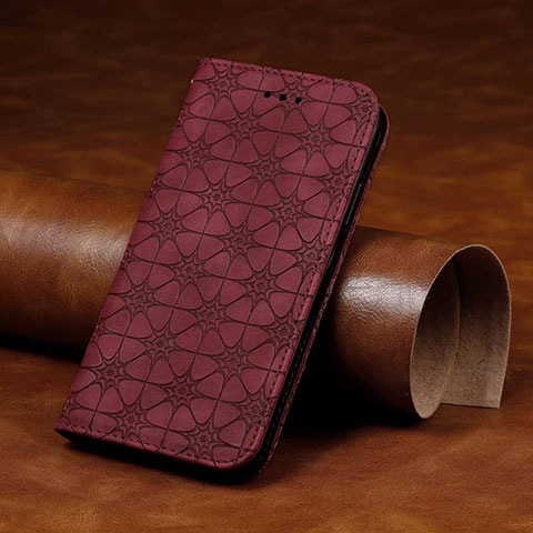 Coque Portefeuille Livre Cuir Etui Clapet L17 pour Huawei Honor 9C Vin Rouge