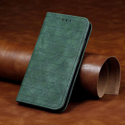 Coque Portefeuille Livre Cuir Etui Clapet L17 pour Huawei Y7p Vert