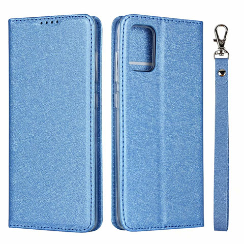 Coque Portefeuille Livre Cuir Etui Clapet L18 pour Samsung Galaxy A51 5G Bleu Ciel